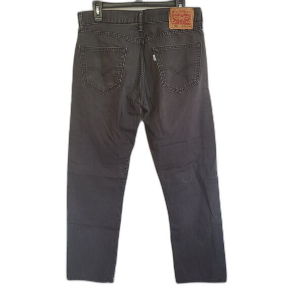 Men's Levi's 505 Regular Fit Straight Leg Jeans - 33 x 34 - Classic Gray Denim - Picture 2 of 10
